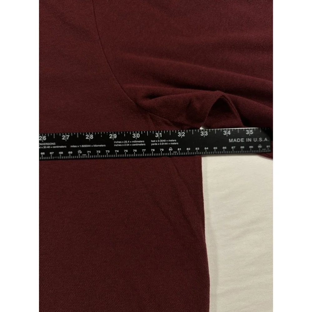 Polo‎ Ralph Lauren Men's Maroon Red Long Sleeve Knit Polo Shirt Size 4XB Preppy